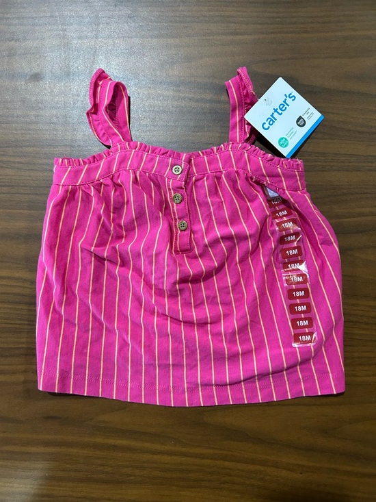 Carter's Other - Carter's Pink Striped Toddler Tank Top